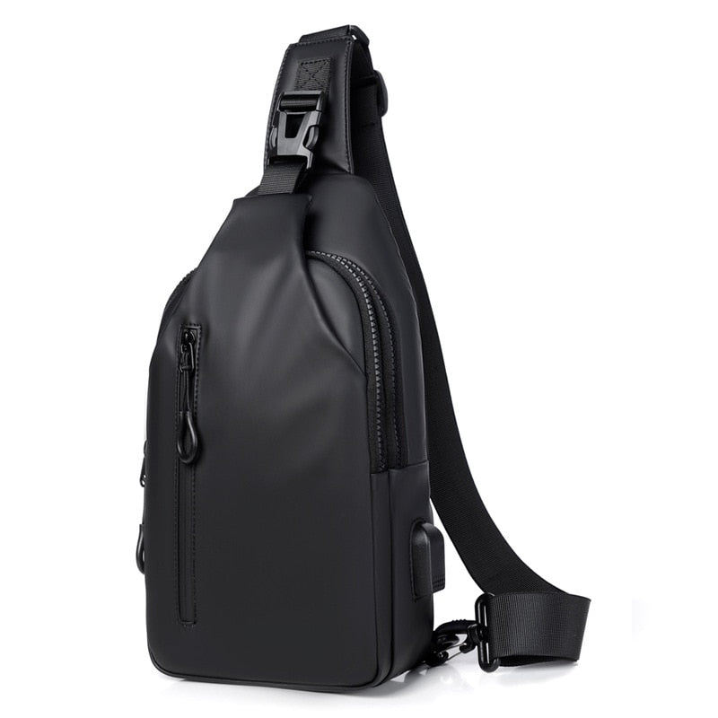 Korean City Waterproof USB Charging Crossbody Bag - Image 6